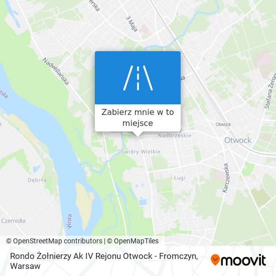 Mapa Rondo Żołnierzy Ak IV Rejonu Otwock - Fromczyn