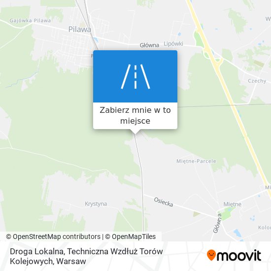 Mapa Droga Lokalna, Techniczna Wzdłuż Torów Kolejowych