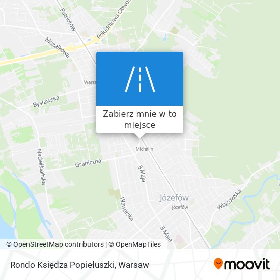 Mapa Rondo Księdza Popiełuszki