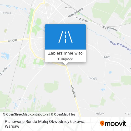 Mapa Planowane Rondo Małej Obwodnicy Łukowa