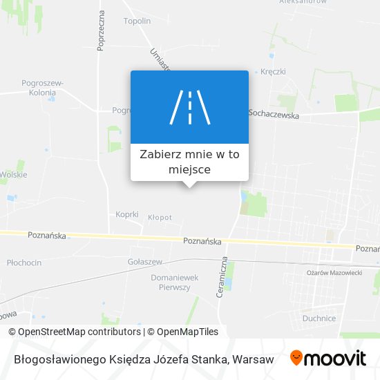 Mapa Błogosławionego Księdza Józefa Stanka