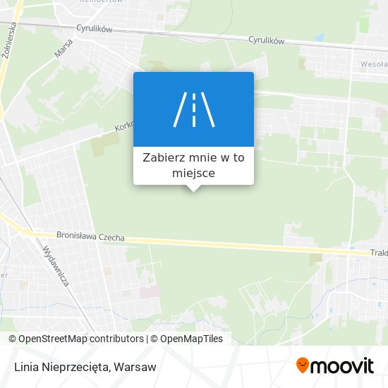 Mapa Linia Nieprzecięta