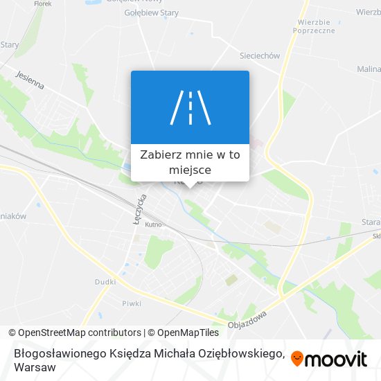 Mapa Błogosławionego Księdza Michała Oziębłowskiego