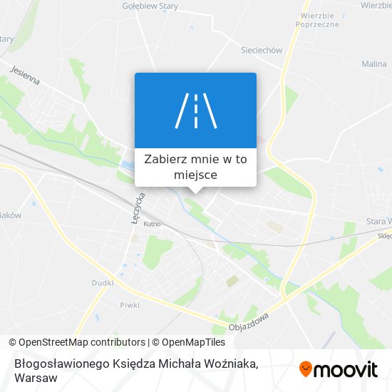 Mapa Błogosławionego Księdza Michała Woźniaka