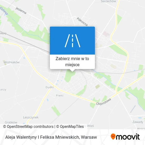 Mapa Aleja Walentyny I Feliksa Mniewskich