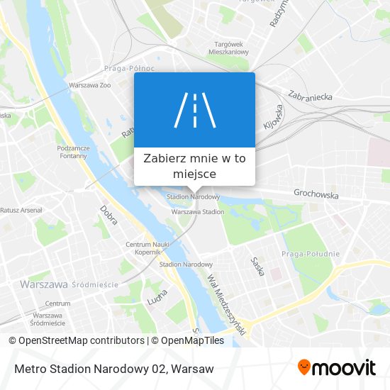 Mapa Metro Stadion Narodowy 02