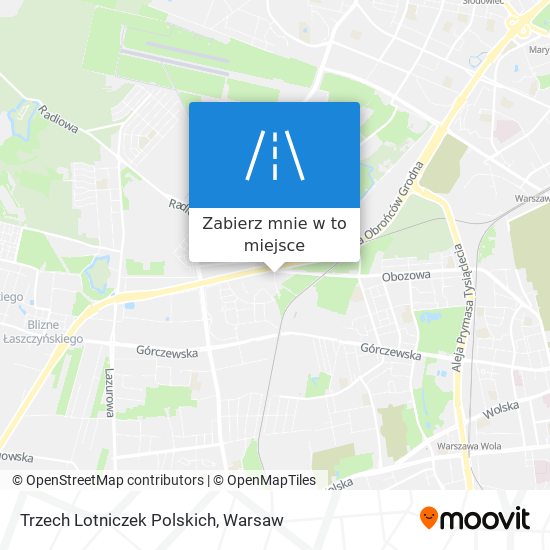 Mapa Trzech Lotniczek Polskich