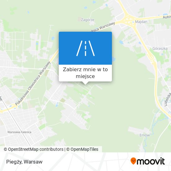 Mapa Piegży