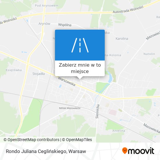 Mapa Rondo Juliana Ceglińskiego