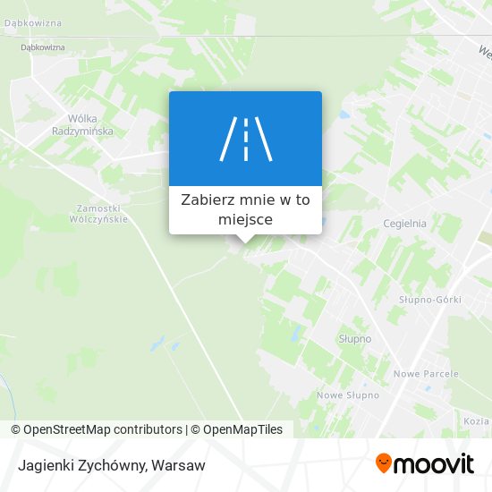 Mapa Jagienki Zychówny