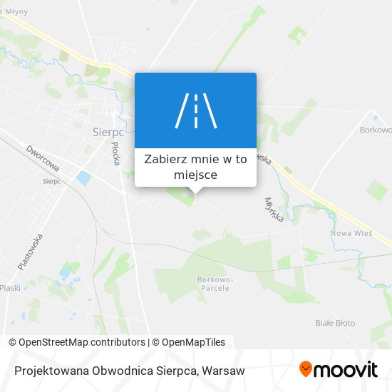 Mapa Projektowana Obwodnica Sierpca