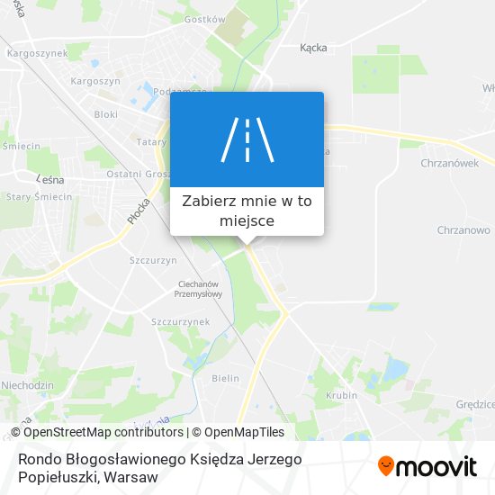 Mapa Rondo Błogosławionego Księdza Jerzego Popiełuszki