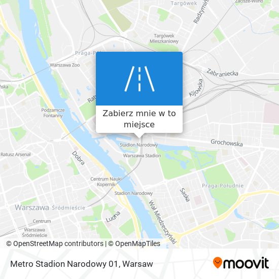 Mapa Metro Stadion Narodowy 01