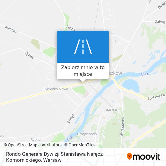 Mapa Rondo Generała Dywizji Stanisława Nałęcz-Komornickiego