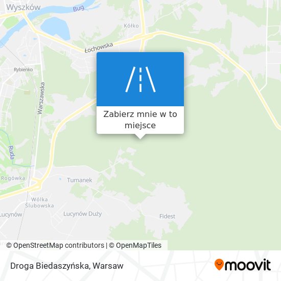 Mapa Droga Biedaszyńska