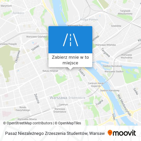 Mapa Pasaż Niezależnego Zrzeszenia Studentów