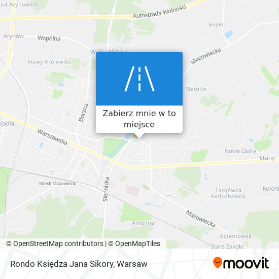 Mapa Rondo Księdza Jana Sikory