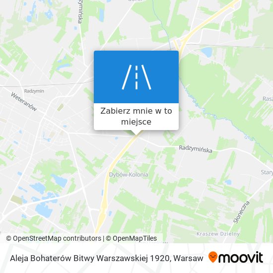 Mapa Aleja Bohaterów Bitwy Warszawskiej 1920