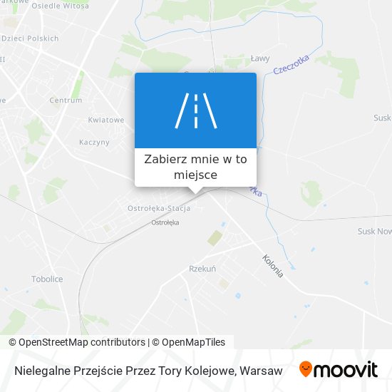 Mapa Nielegalne Przejście Przez Tory Kolejowe