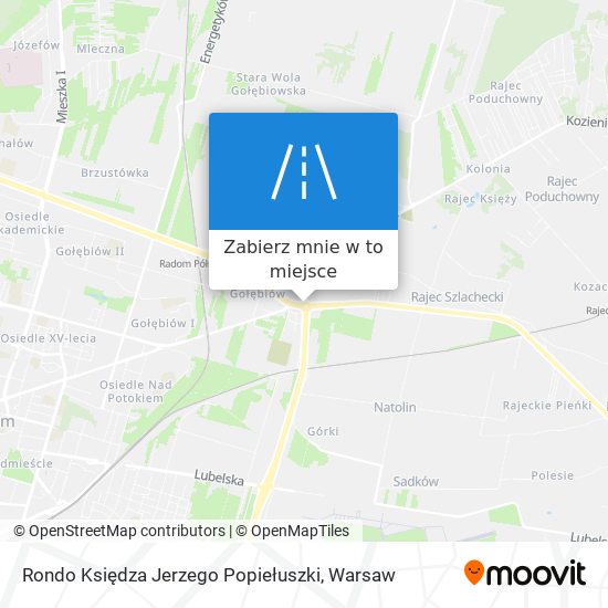 Mapa Rondo Księdza Jerzego Popiełuszki