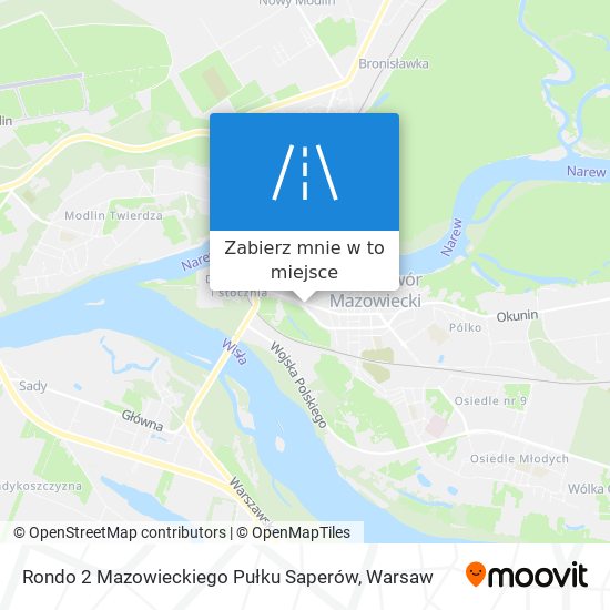 Mapa Rondo 2 Mazowieckiego Pułku Saperów