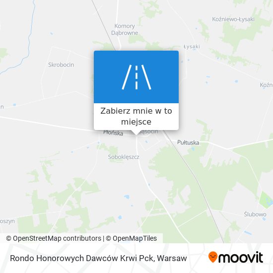 Mapa Rondo Honorowych Dawców Krwi Pck