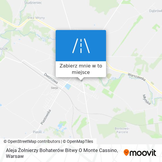 Mapa Aleja Żołnierzy Bohaterów Bitwy O Monte Cassino