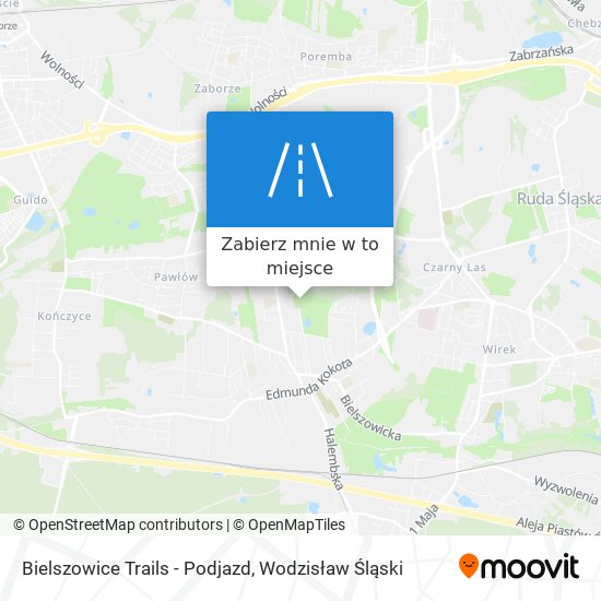Mapa Bielszowice Trails - Podjazd
