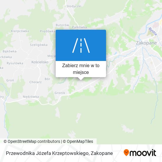 Mapa Przewodnika Józefa Krzeptowskiego