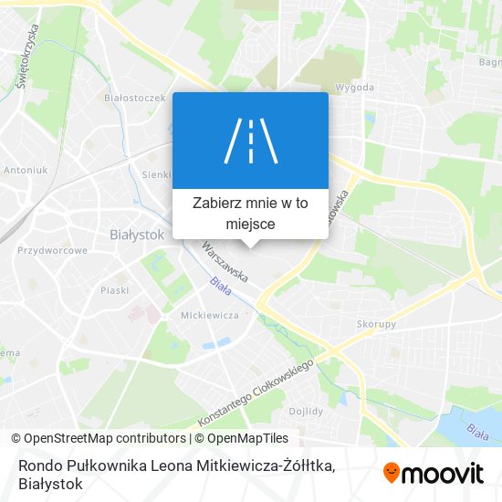 Mapa Rondo Pułkownika Leona Mitkiewicza-Żółłtka