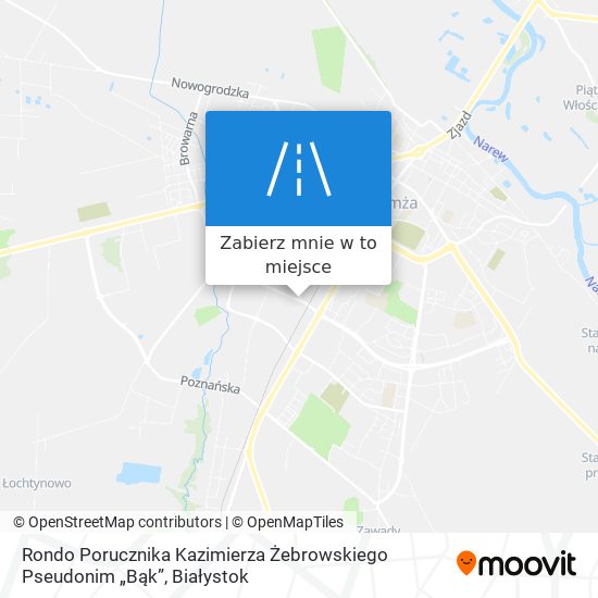 Mapa Rondo Porucznika Kazimierza Żebrowskiego Pseudonim „Bąk”