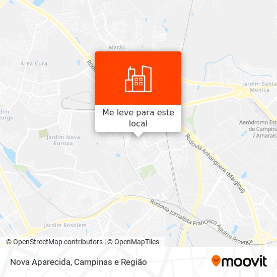 Nova Aparecida mapa