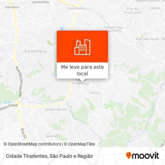 Cidade Tiradentes mapa