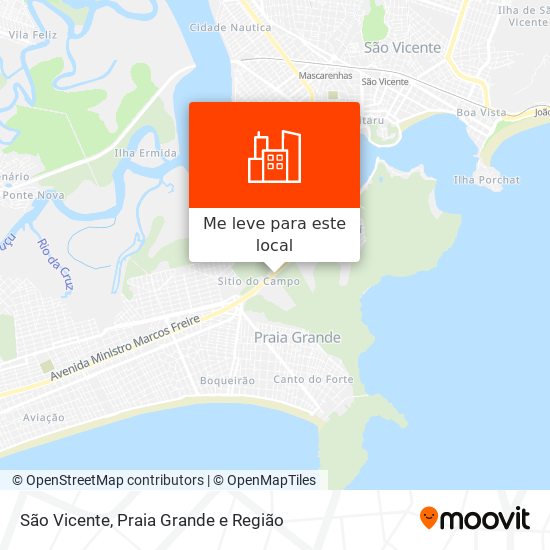 São Vicente mapa