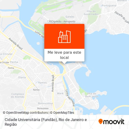 Cidade Universitária (Fundão) mapa