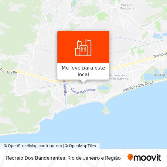 Recreio Dos Bandeirantes mapa