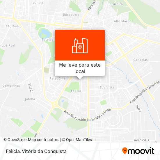 Felícia mapa