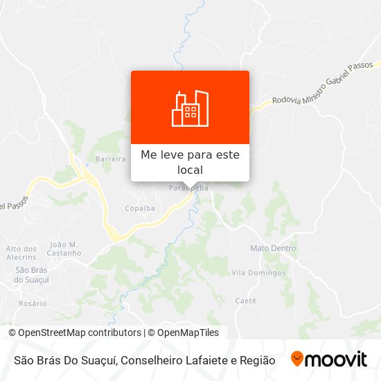 São Brás Do Suaçuí mapa