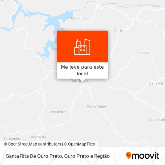 Santa Rita De Ouro Preto mapa