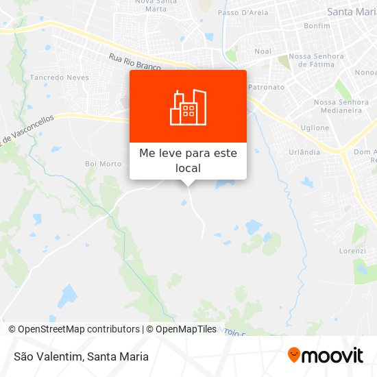 São Valentim mapa