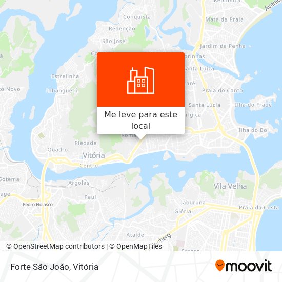 Forte São João mapa