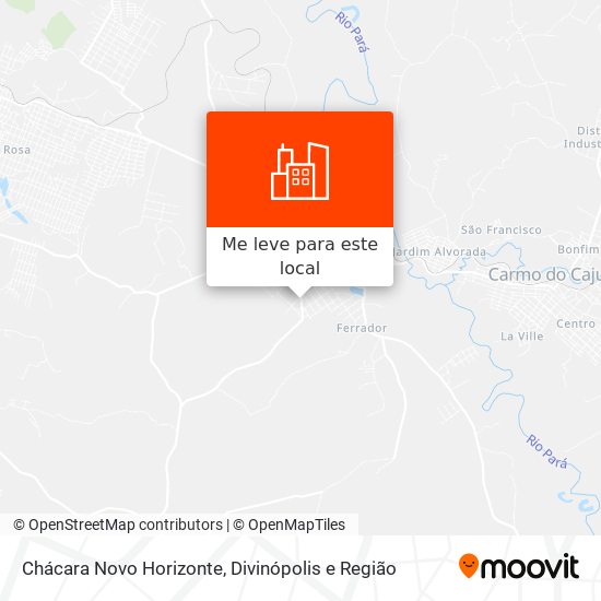 Chácara Novo Horizonte mapa