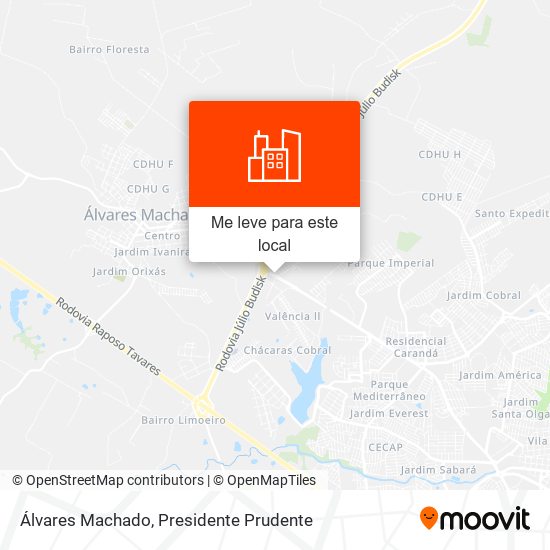 Álvares Machado mapa