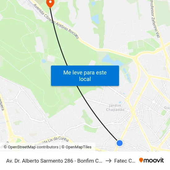 Av. Dr. Alberto Sarmento 286 - Bonfim Campinas - SP 13070-711 Brasil to Fatec Campinas map