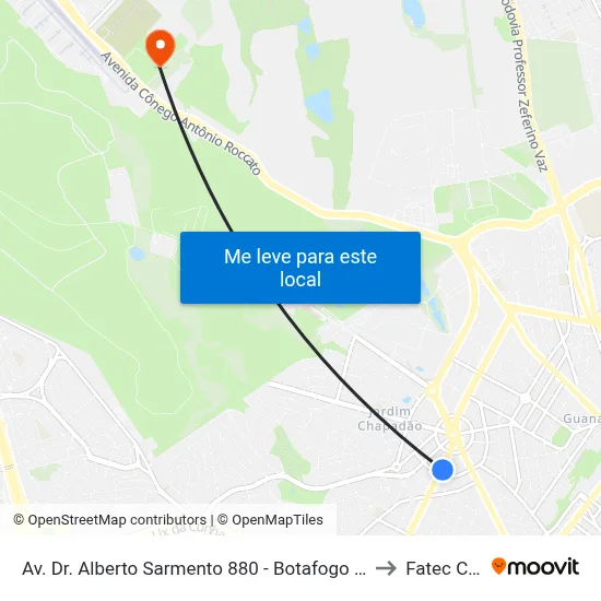 Av. Dr. Alberto Sarmento 880 - Botafogo Campinas - SP 13070-711 Brasil to Fatec Campinas map