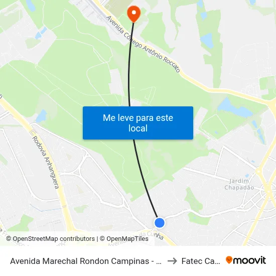 Avenida Marechal Rondon Campinas - São Paulo 13033 Brasil to Fatec Campinas map