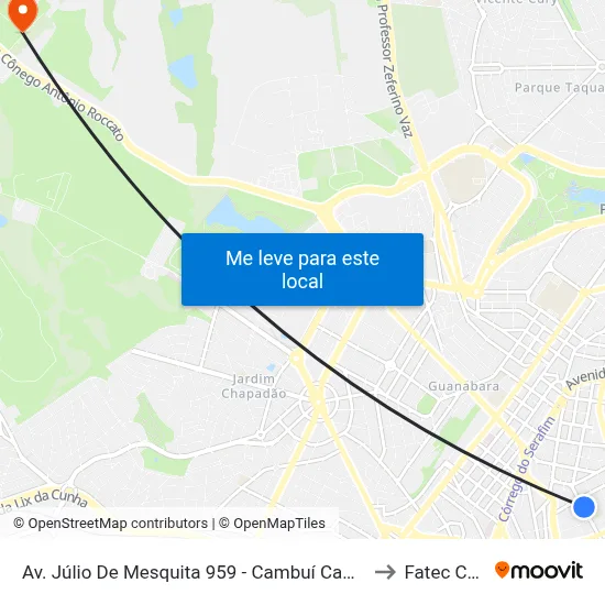 Av. Júlio De Mesquita 959 - Cambuí Campinas - SP 13025-061 Brasil to Fatec Campinas map