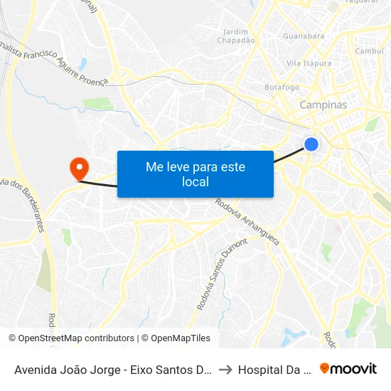 Avenida João Jorge - Eixo Santos Dumont to Hospital Da Puc map