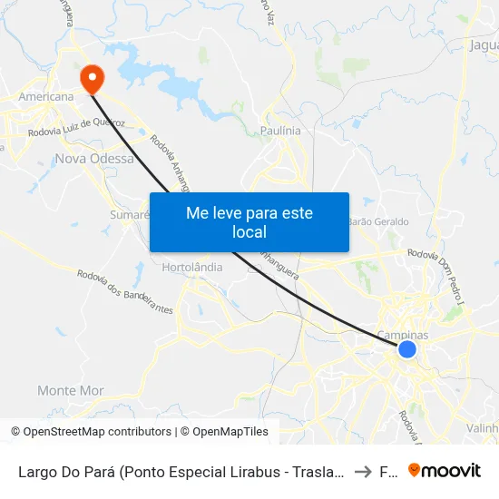 Largo Do Pará (Ponto Especial Lirabus - Traslados Para Aeroportos) to Fam map