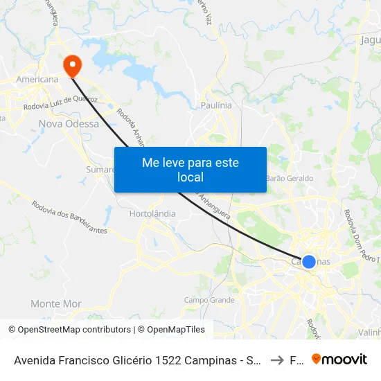 Avenida Francisco Glicério 1522 Campinas - São Paulo 13012 Brasil to Fam map